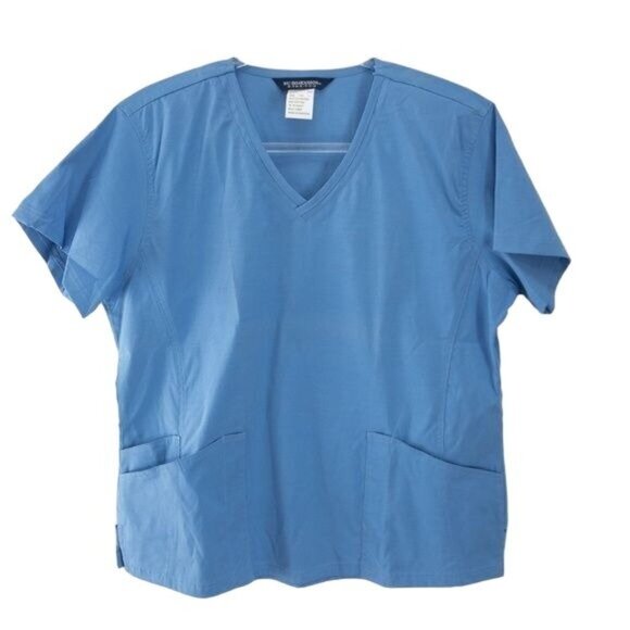 Nu Dimension Blue Scrubs Top - Picture 2 of 3